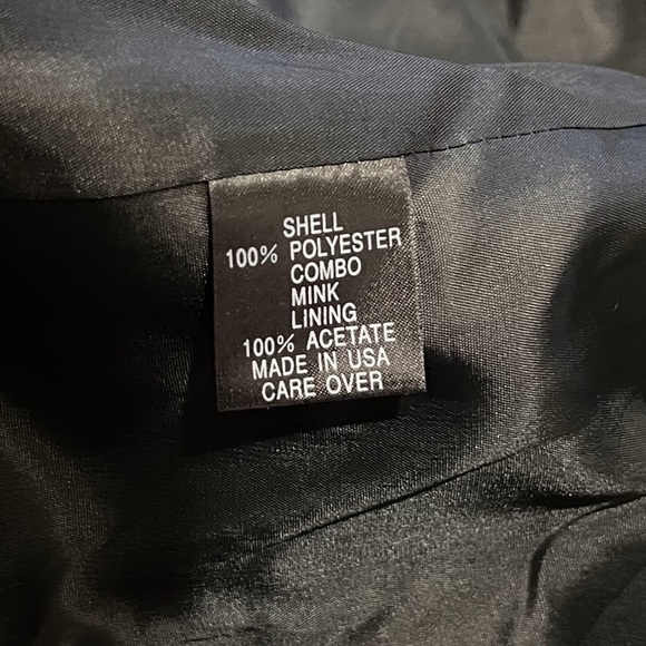 SHANI Mink Collar Jacket Blazer Style Belted Size 10 Black Brown Lined FLAWLESS - Picture 7 of 13